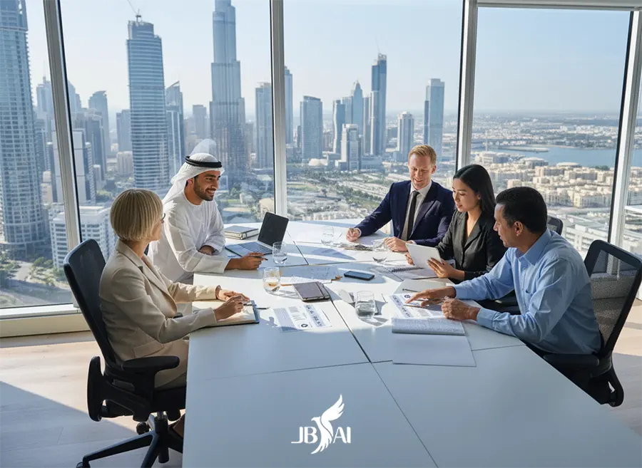 Meeting in conference room in Dubai